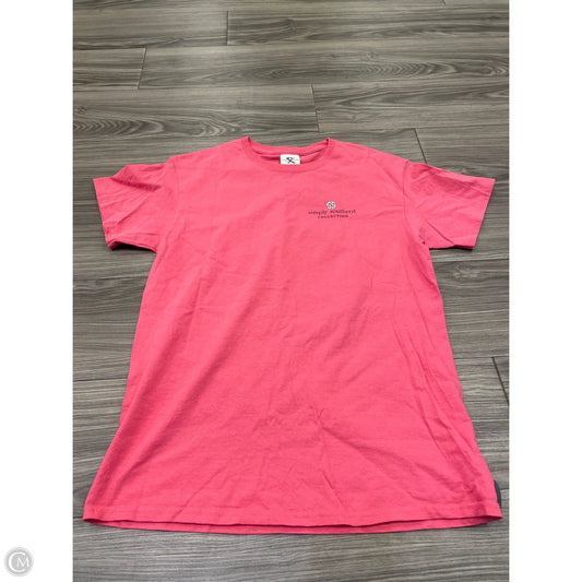 Top Short Sleeve By Simply Southern In Pink, Size: M
