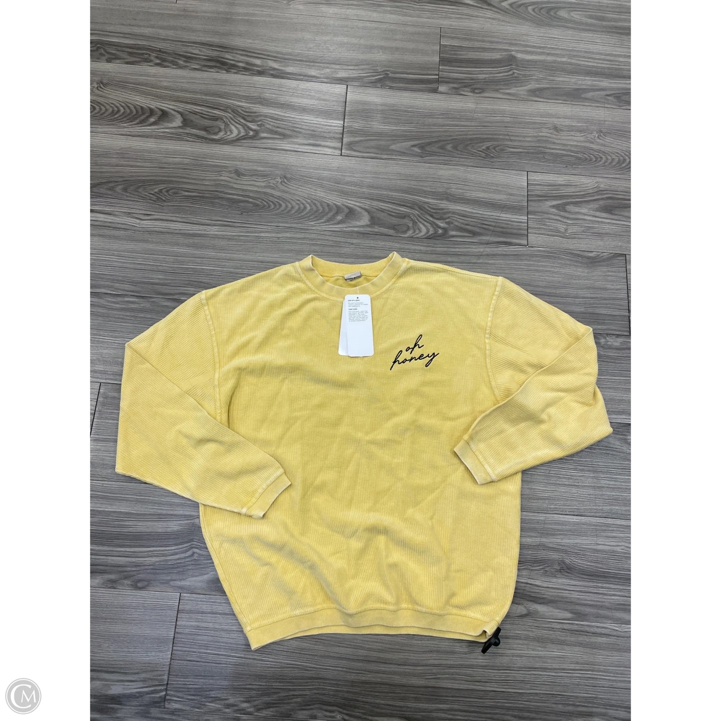 Sweatshirt Crewneck By Clothes Mentor In Yellow, Size: M