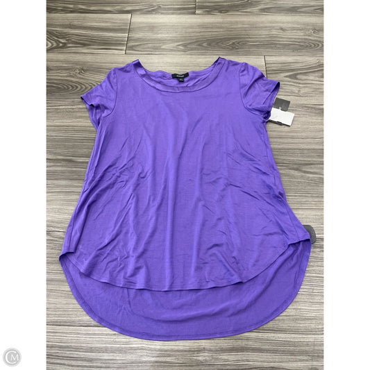 Top Short Sleeve By Alfani In Purple, Size: M