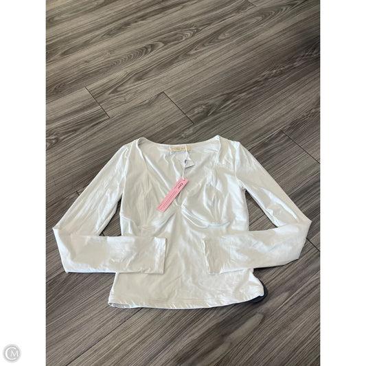 Top Long Sleeve By Clothes Mentor In Cream, Size: L