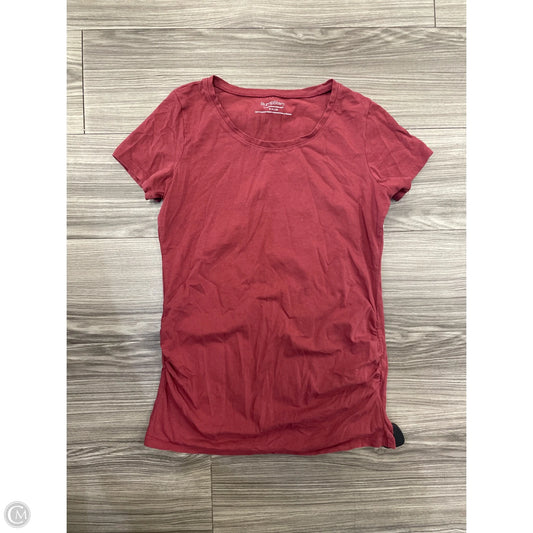 Top Short Sleeve By Bumpstart In Maroon, Size: S