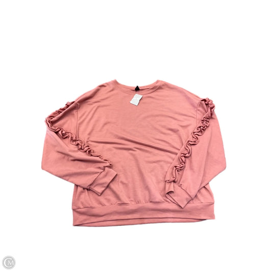 Top Long Sleeve By Shein In Pink, Size: L
