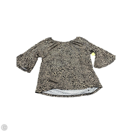Top Short Sleeve By Michael By Michael Kors In Animal Print, Size: 1x