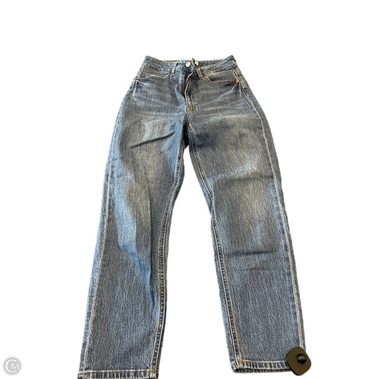 Jeans Straight By H&m In Blue Denim, Size: 4