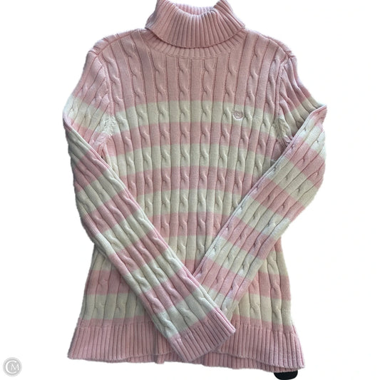 Sweater By Chaps In Pink, Size: L