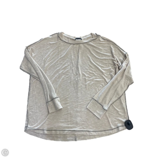 Top Long Sleeve By Staccato In Tan, Size: L