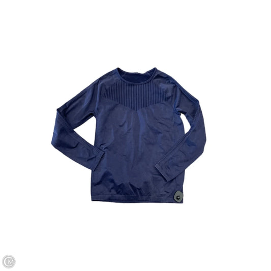 Top Long Sleeve By Fabletics In Navy, Size: L
