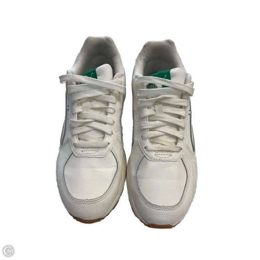 Shoes Sneakers By Puma In Green & White, Size: 8.5