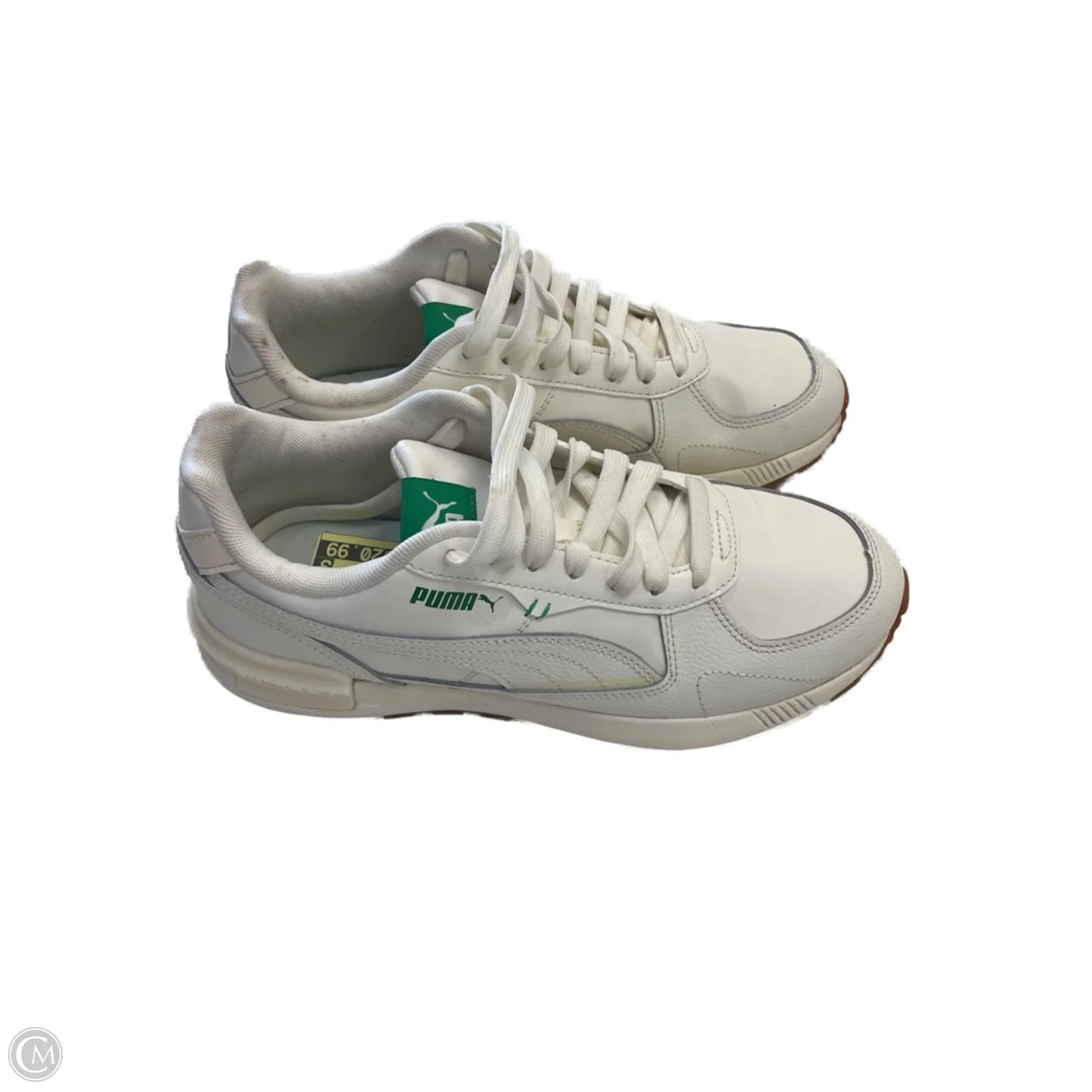 Shoes Sneakers By Puma In Green & White, Size: 8.5