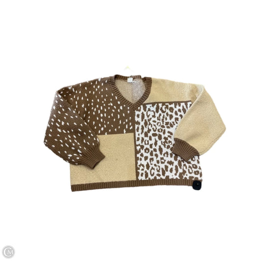 Sweater By Cmc In Brown, Size: 2x