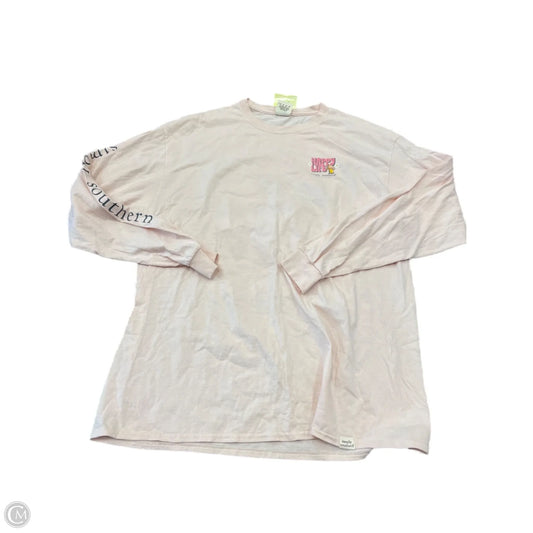 Top Long Sleeve By Simply Southern In Pink, Size: Xl