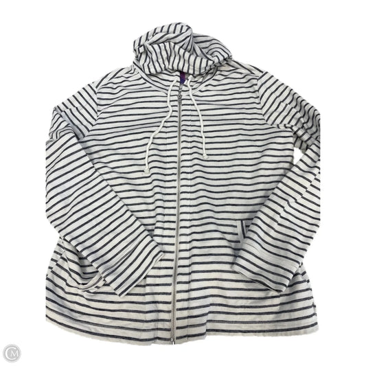 Sweatshirt Hoodie By Cmc In Striped Pattern, Size: L
