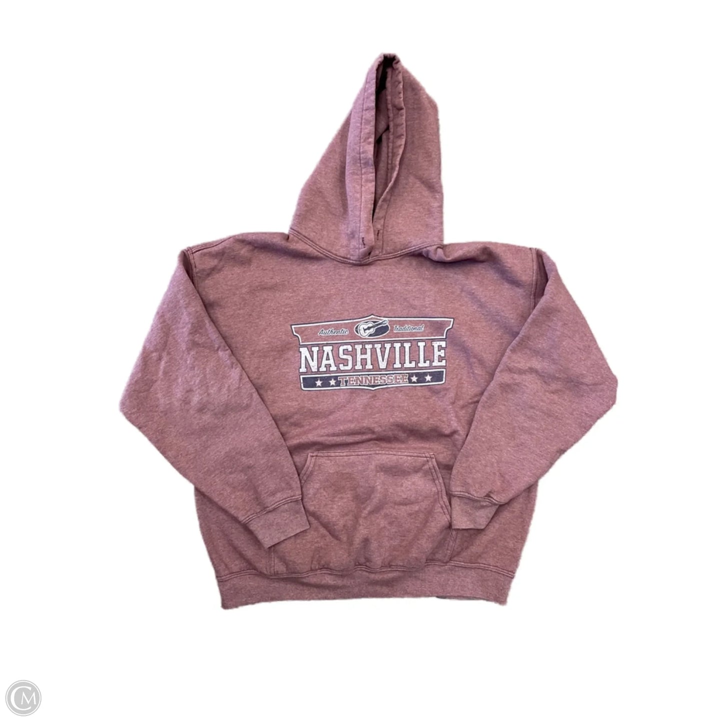 Sweatshirt Hoodie By Gildan In Maroon, Size: L