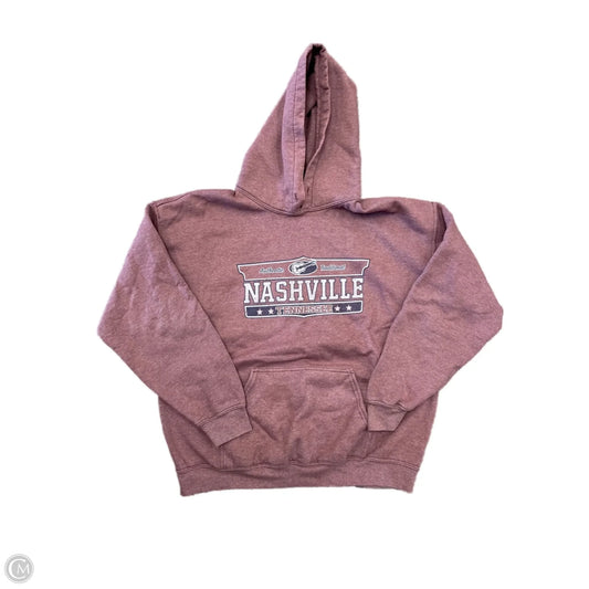 Sweatshirt Hoodie By Gildan In Maroon, Size: L