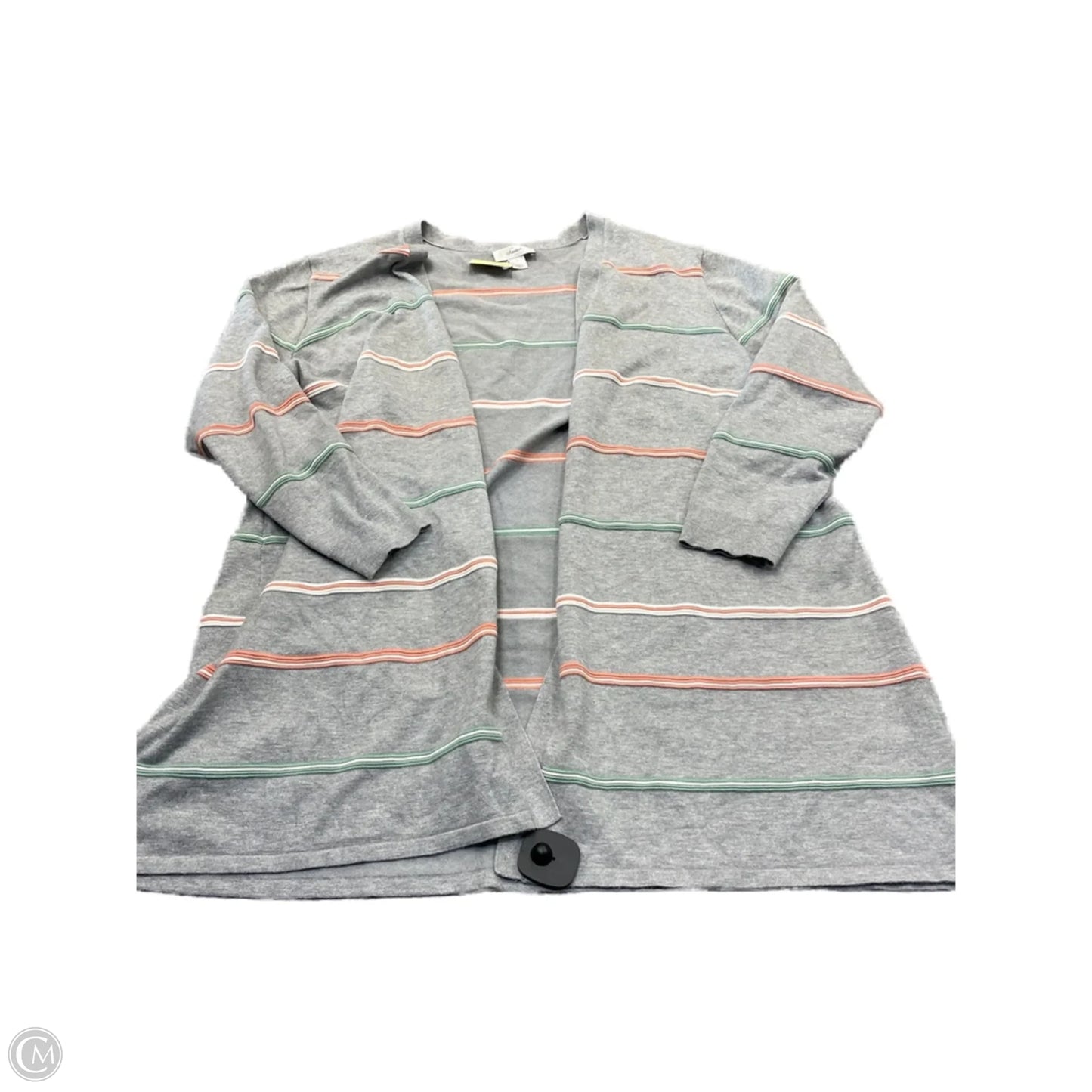 Cardigan By Cj Banks In Grey, Size: 3x