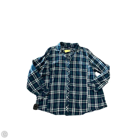 Top Long Sleeve By Indigo In Plaid Pattern, Size: Xl