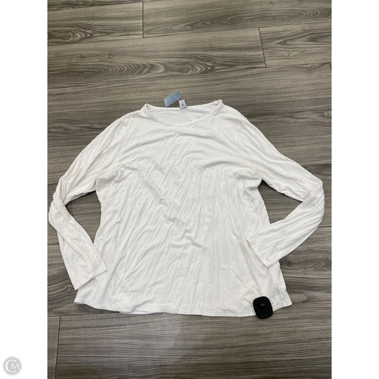 Top Long Sleeve By Old Navy In White, Size: L
