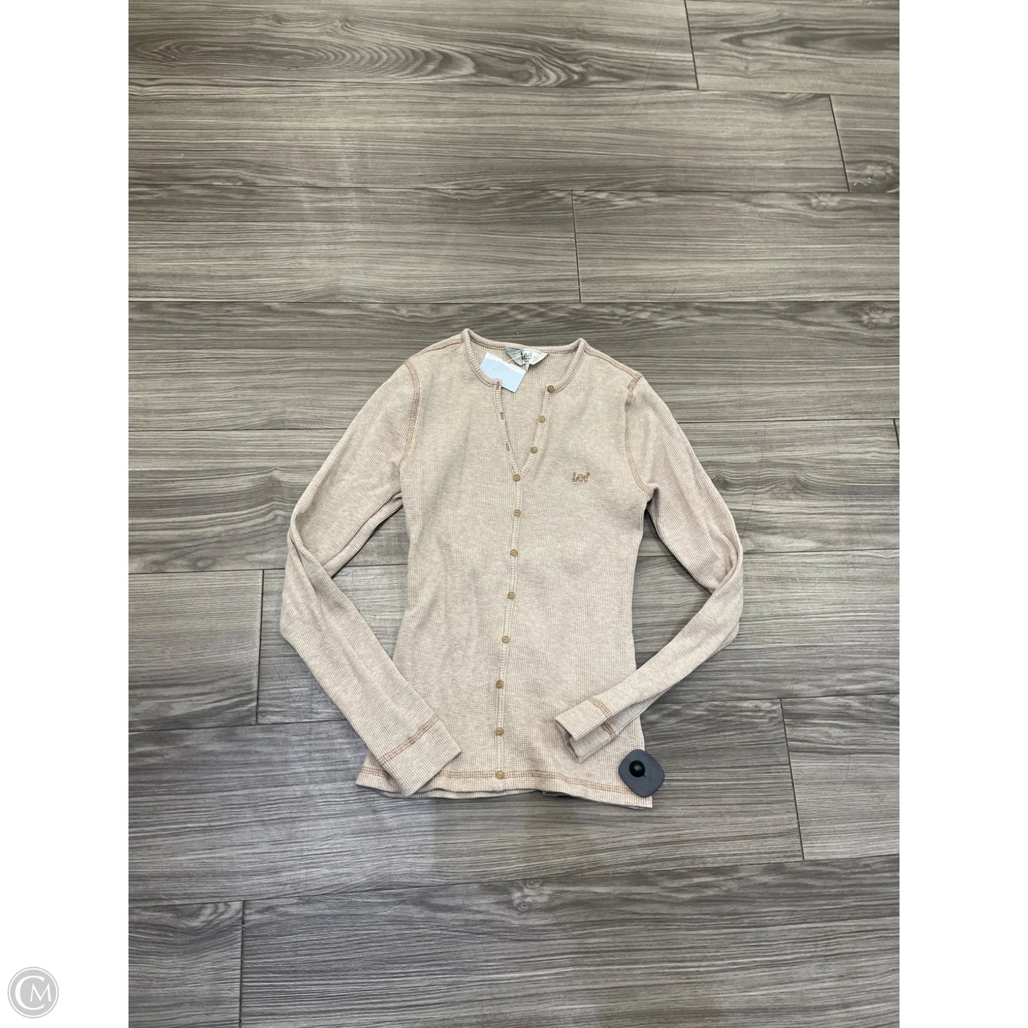 Top Long Sleeve By Lee In Beige, Size: S