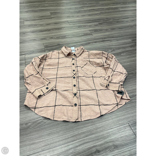 Top Long Sleeve By Maurices In Brown, Size: 3x