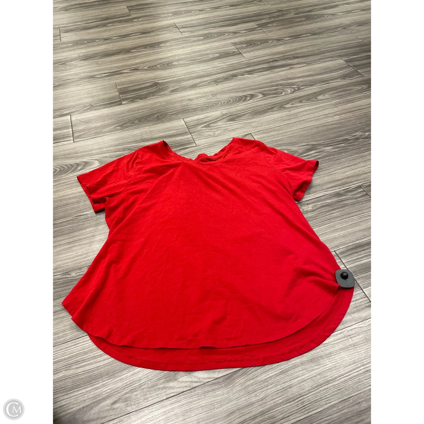 Top Short Sleeve By Ava & Viv In Red, Size: 2x