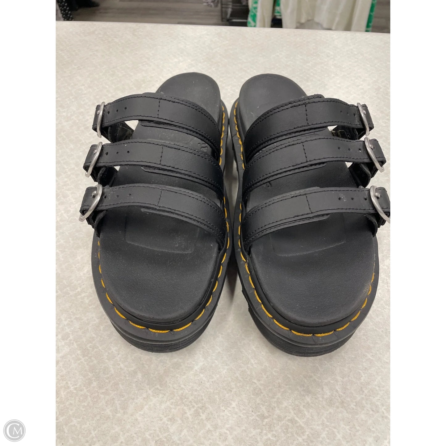 Sandals Flats By Dr Martens In Black, Size: 10