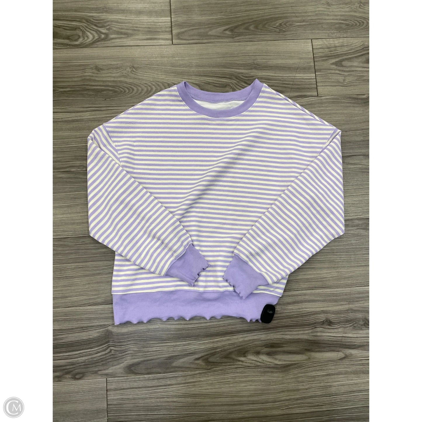 Top Long Sleeve By Cmc In Striped Pattern, Size: S