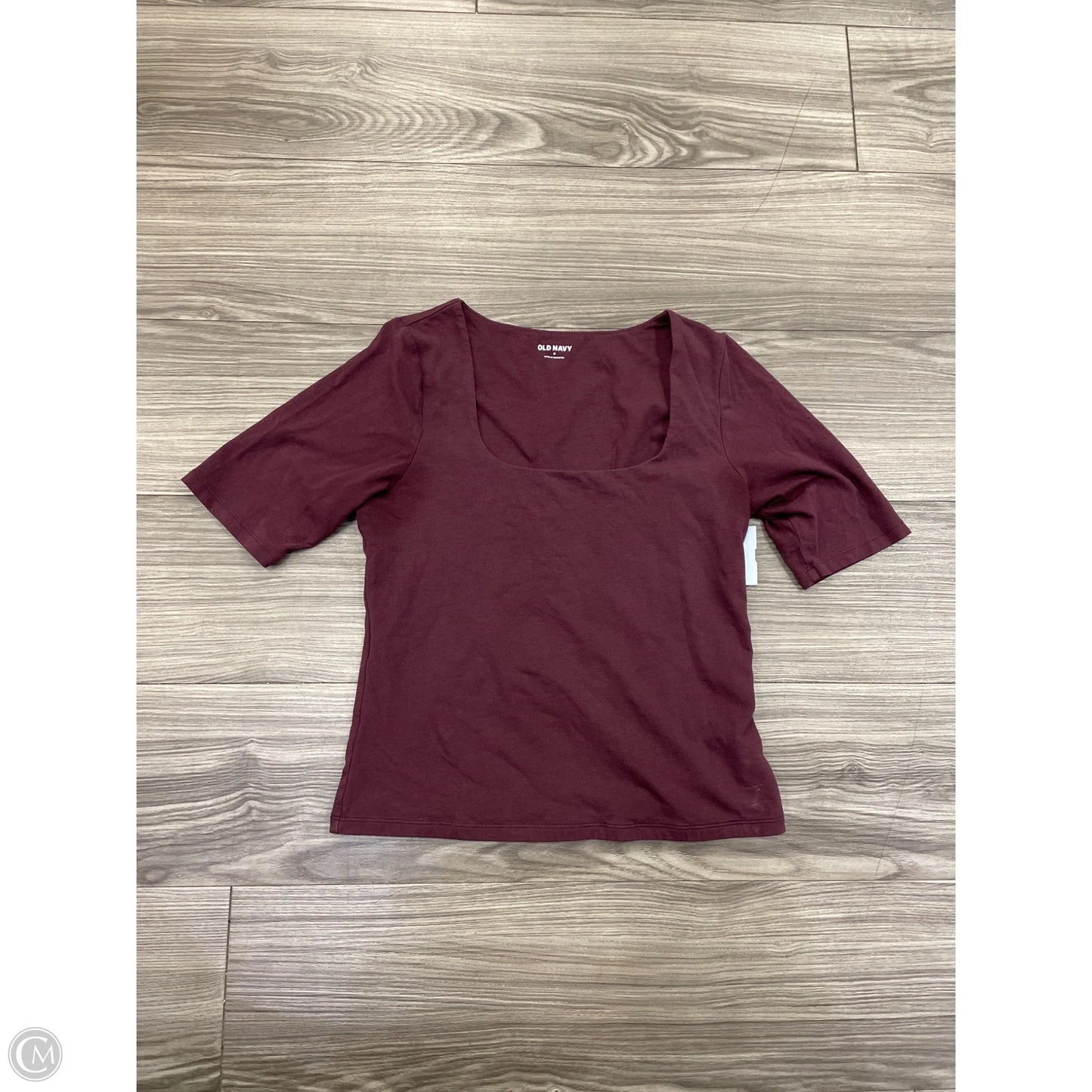 Top Short Sleeve By Old Navy In Maroon, Size: M