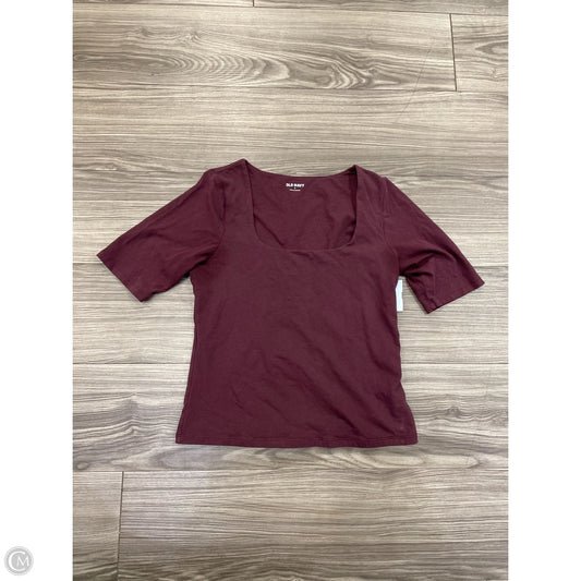 Top Short Sleeve By Old Navy In Maroon, Size: M