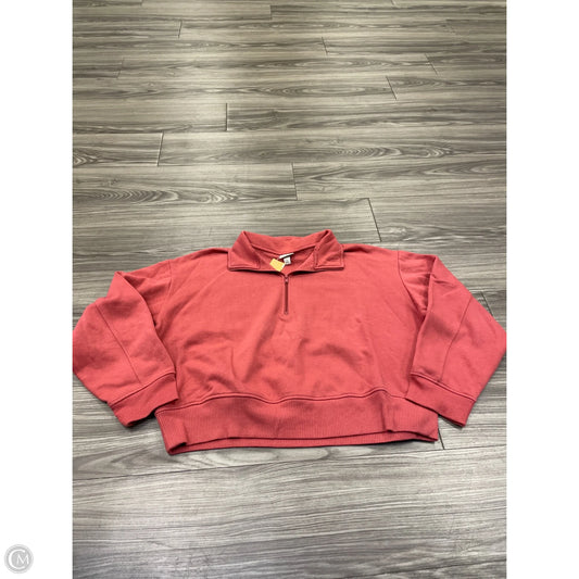 Sweatshirt Collar By A New Day In Red, Size: L