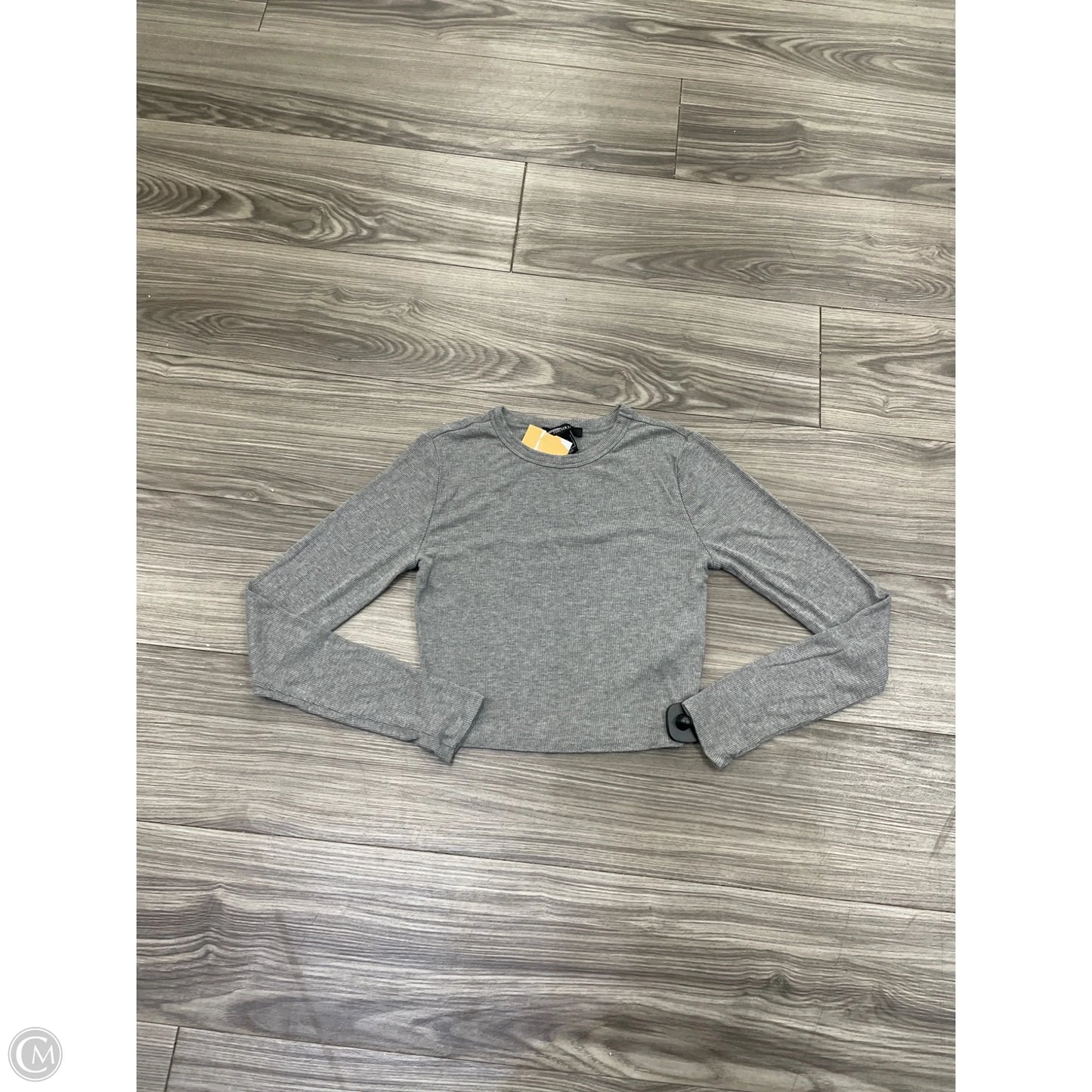 Top Long Sleeve By Forever 21 In Grey, Size: S