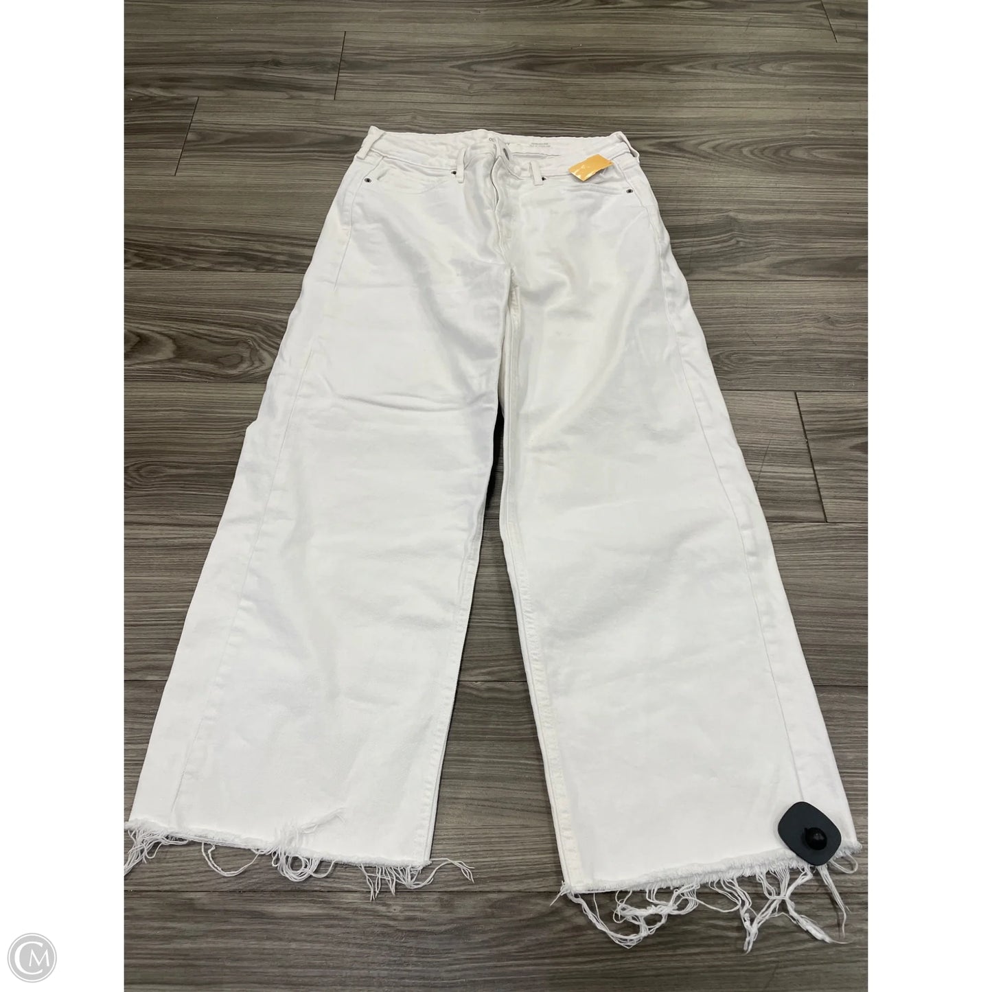 Jeans Wide Leg By Old Navy In White, Size: 10