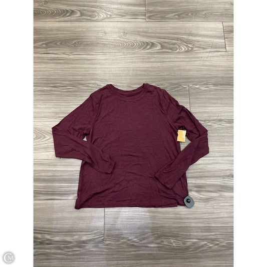 Top Long Sleeve By A New Day In Maroon, Size: M