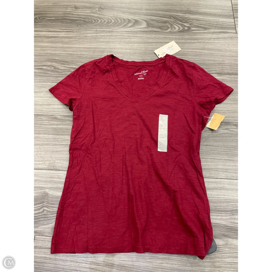 Top Short Sleeve By Universal Thread In Maroon, Size: M