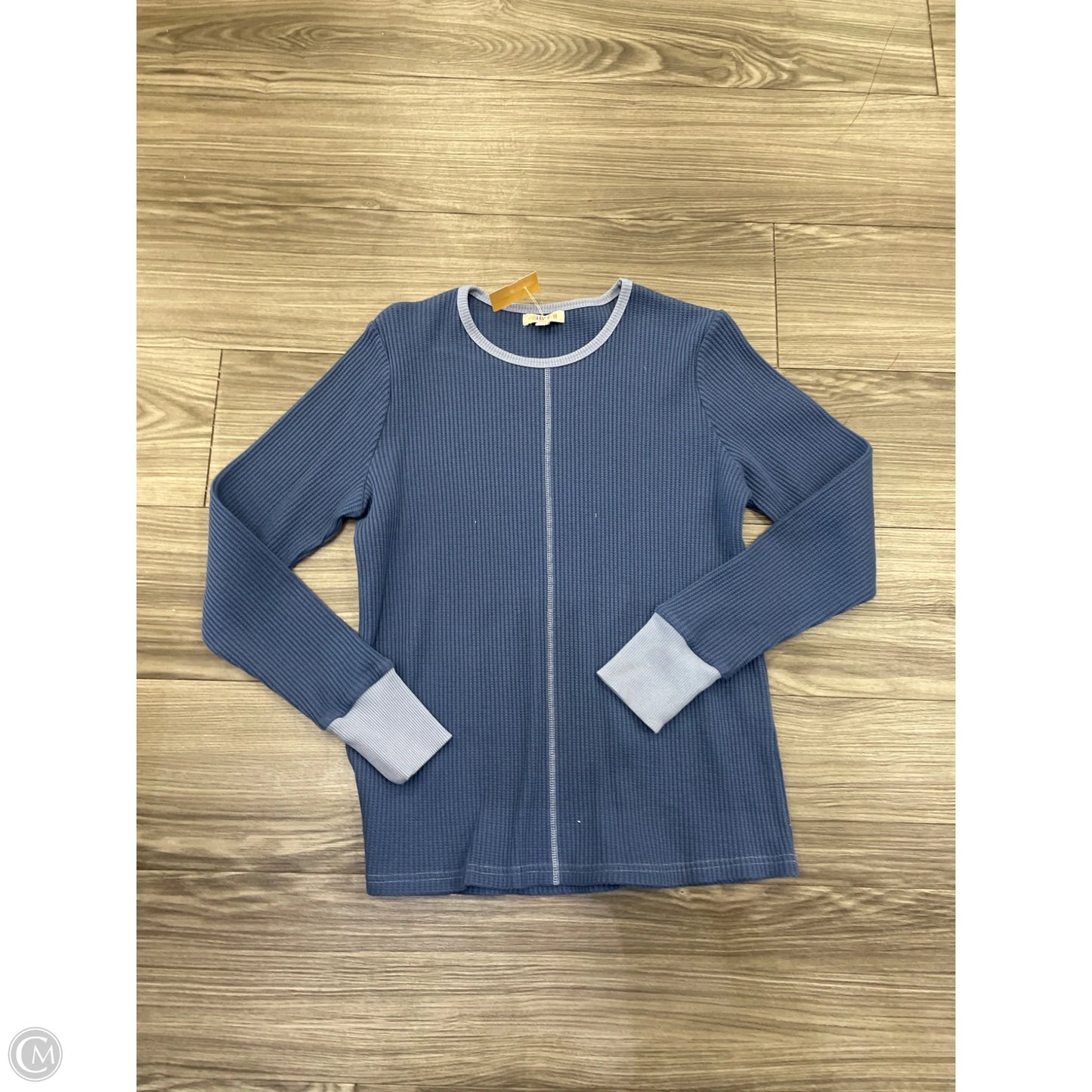 Top Long Sleeve By Cmc In Blue, Size: M