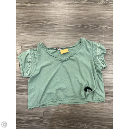 Top Short Sleeve By Free People In Green, Size: S