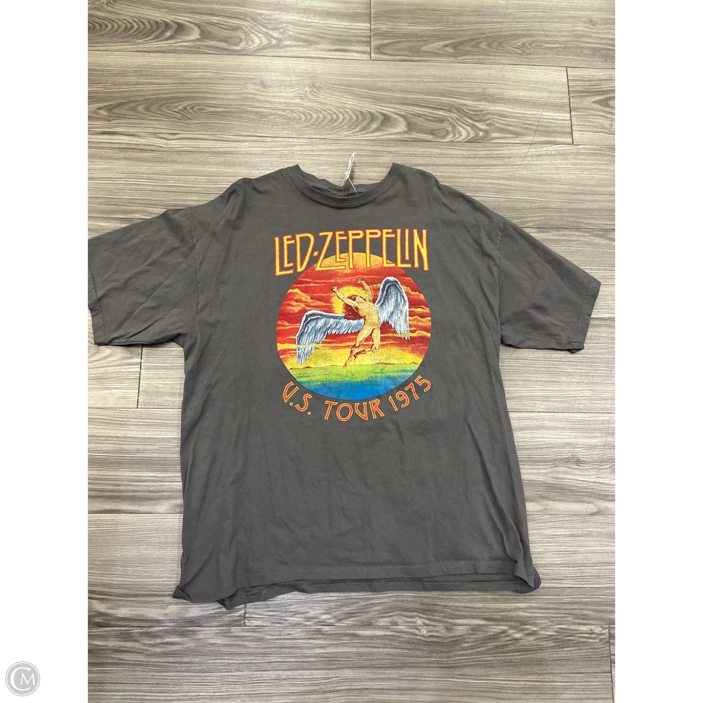 Top Short Sleeve By Cmc In Grey, Size: Xxl