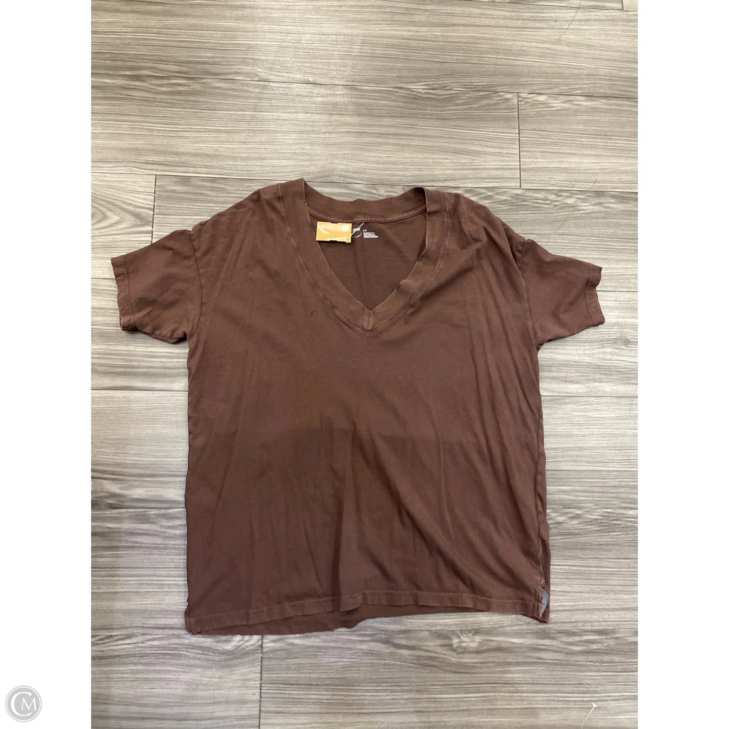 Top Short Sleeve By Aerie In Brown, Size: S