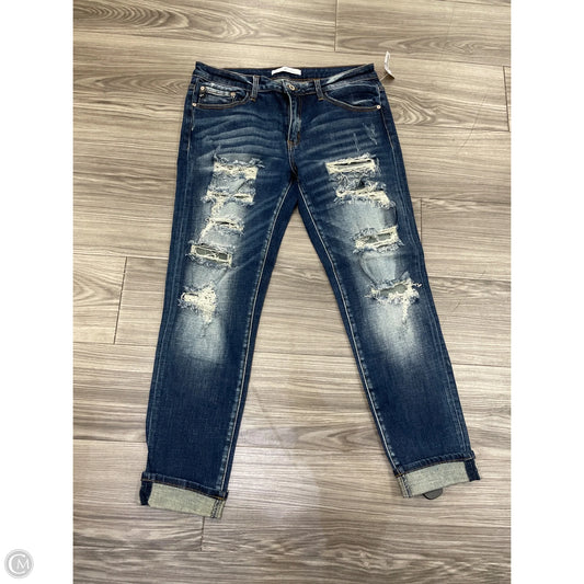 Jeans Boyfriend By Kancan In Blue, Size: 12