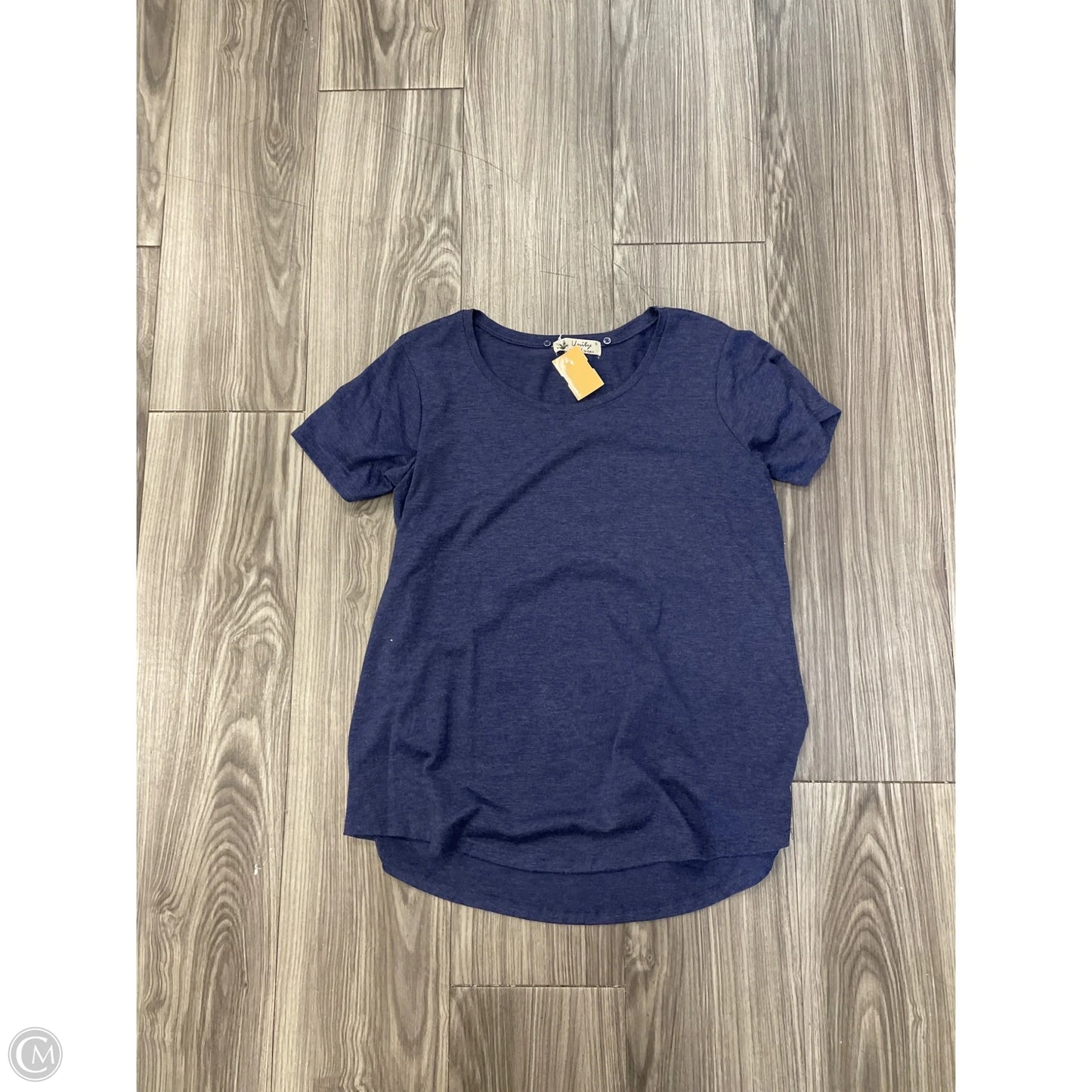 Top Short Sleeve By Unity In Navy, Size: S