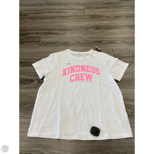 Top Short Sleeve By Old Navy In White, Size: L