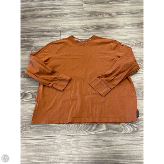 Top Long Sleeve By Eddie Bauer In Orange, Size: Xl