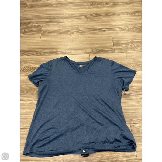 Top Short Sleeve By Athletic Works In Navy, Size: Xxl