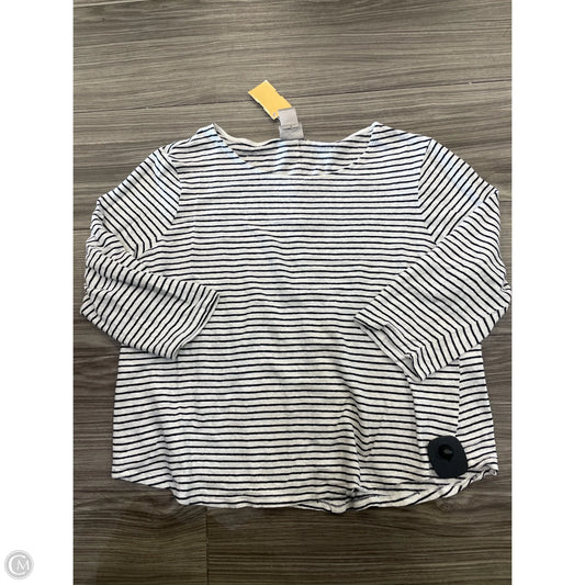 Top 3/4 Sleeve By Chicos In Striped Pattern, Size: S