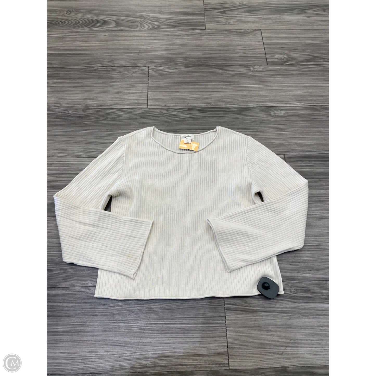 Top Long Sleeve By Upwest In Cream, Size: S