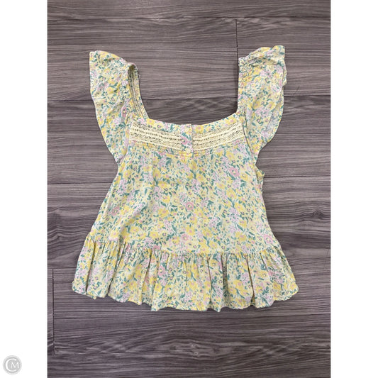 Top Sleeveless By Lucky Brand In Yellow, Size: Xs