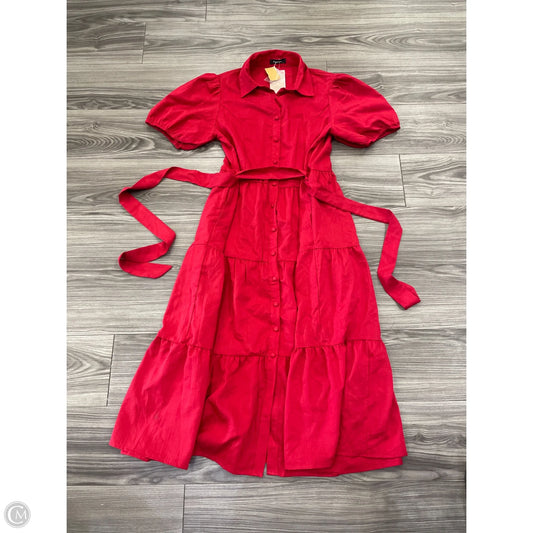 Dress Casual Midi By Clothes Mentor In Red, Size: L