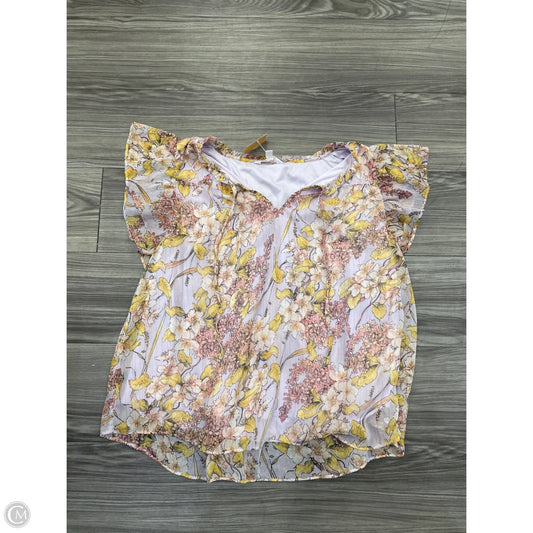 Blouse Sleeveless By Lc Lauren Conrad In Floral Print, Size: Xxl