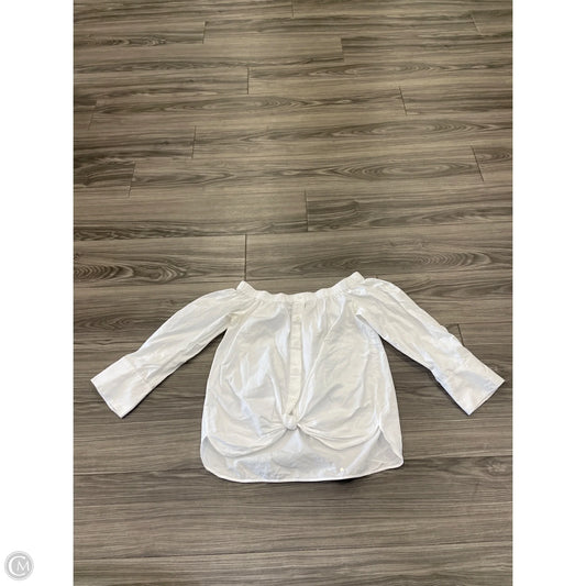 Top Long Sleeve By Zara In White, Size: S