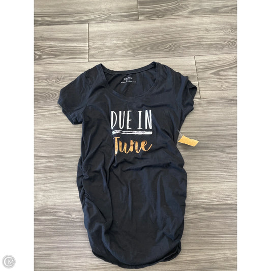 Top Short Sleeve By Motherhood In Black, Size: S