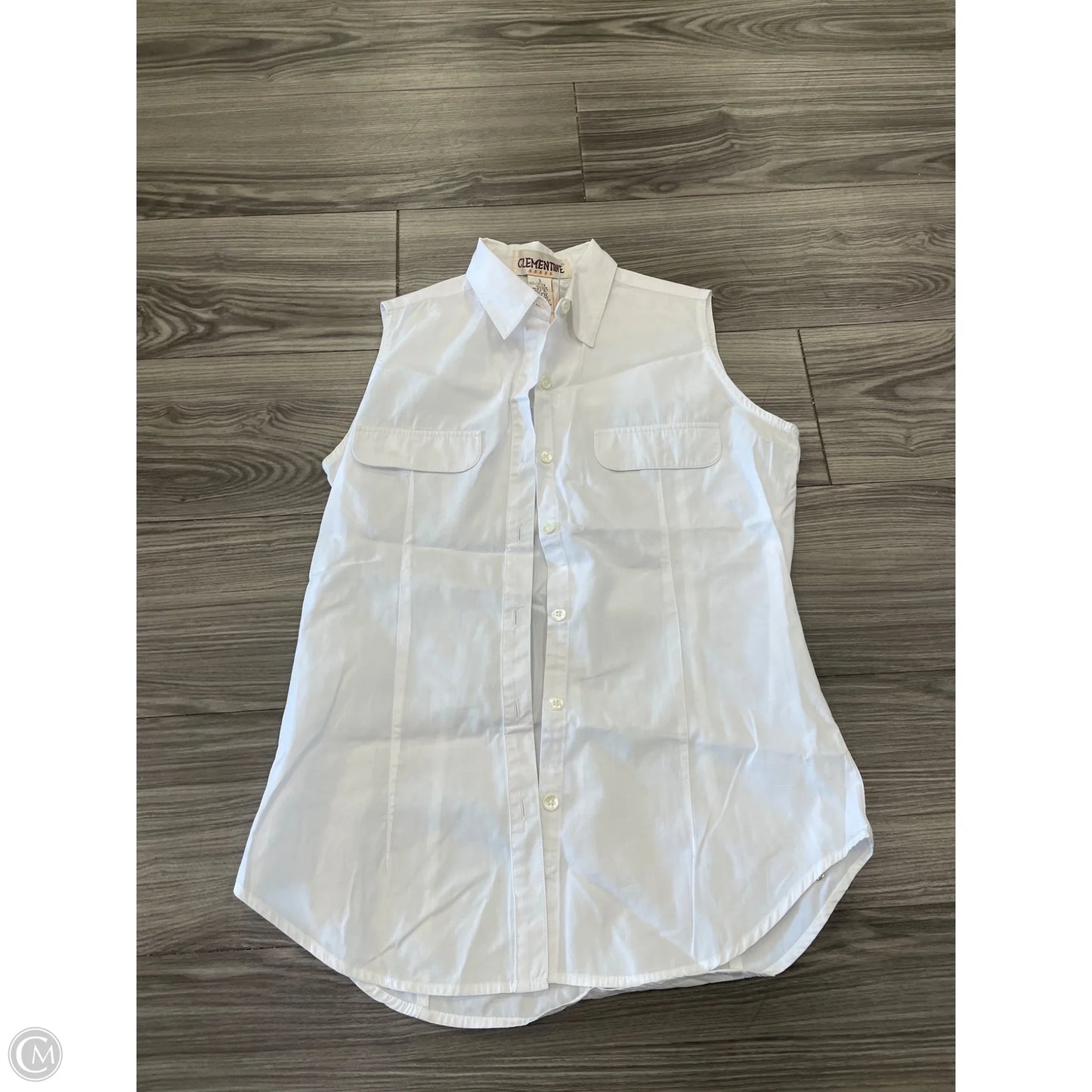 Blouse Sleeveless By Clothes Mentor In White, Size: S